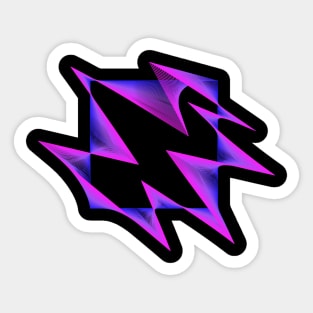 Abstract Geometric Shape Square Neon Color Sticker